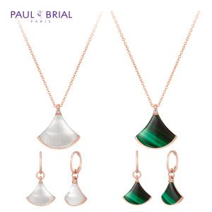 폴브리알 로렌 자개,말라카이트 귀걸이 목걸이