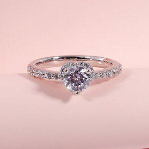 [샤밍주얼리]5부 7부 랩 다이아 반지 GIA IGI 하트 헤일로 프러포즈 결혼 기념일 선물 아내