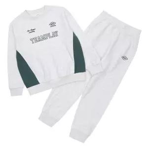 [에스핏]배색 맨투맨 상하 세트복  - 화이트멜란지그레이 (SJY711MKTR02)_CJ