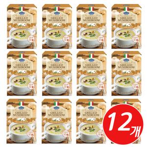 간편한 식사대용 폰타나 그릴드 머쉬룸 컵수프 60g x 12개 대용량 학생 컵스프 중년 직장인 노인 간식 회사