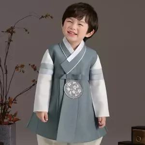 [보리보리/더예한복]QT911-청화수호 남아한복 아동한복