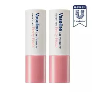 [유니레버공식]  바세린 립 컬러+케어 프리티 피치 4.2g 2개