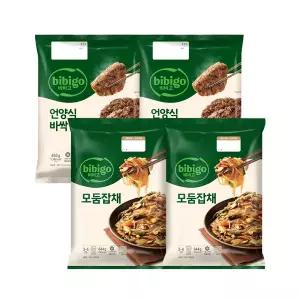 (온라인) [CJ] 비비고 잡채 644gx2개 + 언양식바싹불고기 460gx2개