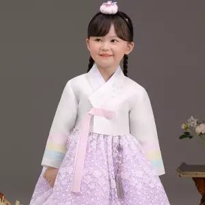 [더예한복] QT60007-별빛보라  여아한복 아동한복