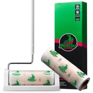 몬스터 테이프 클리너 먼지제거 돌돌이 세트 (롱핸들+전용거치대+리필2P)