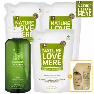 네이쳐러브메레 아기 식기세정제 액상 용기형 1개 + 리필형 3팩 (GIFT) 500ml 세제 리필 (오리지널향)
