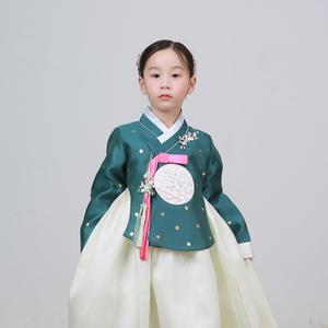 [한설한복]한설한복1821S 전통과의 만남 고급 갈래치마 유아동 여아한복 [돌-12세]