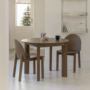 [아이엔지홈]알베로 원형 원목 테이블 1000 의자세트 2colors (식탁+의자2)