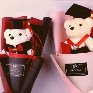 곰돌이인형 졸업 곰인형 졸업꽃다발 꽃다발 장식 곰돌이 학사모