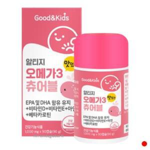 내츄럴플러스 굿앤키즈 알티지 오메가3 츄어블 90캡슐