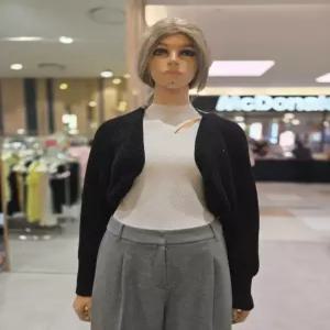 [에고이스트] 레터링 포인트 컬러배색 볼레로 가디건  ER1KG-761