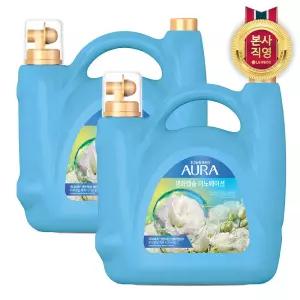 아우라 생화캡슐 초고농축 대용량 섬유유연제 5.5L 프레시릴리 2개