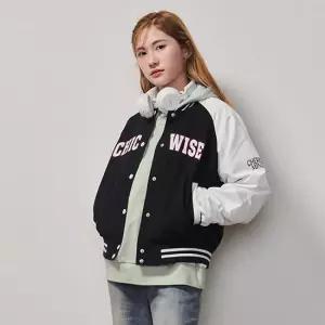 [에꼴리에] 여자 봄이월 칼라레터링스포티 야구점퍼(25A1152)