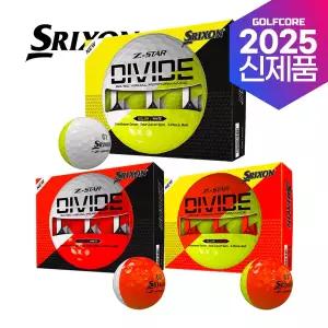 [25년형]SRIXON 스릭슨 NEW Z-STAR9 DIVIDE 반반 칼라 3피스 골프공-12알
