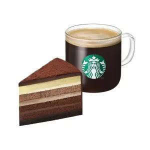 [스타벅스]카페아메리카노T+진한가나슈9레이어케이크