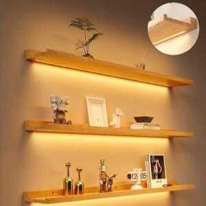 조명 책장 간접조명 나무선반 우드 벽램프 전등 내장