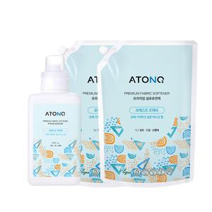 아토앤오투 프리미엄 섬유유연제 본품 1개+리필 2개 세트 포레스트프레쉬향 세척력