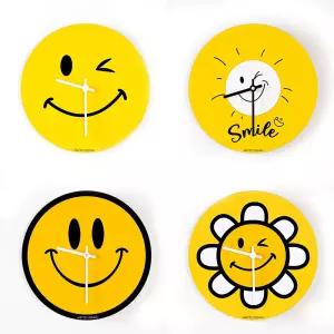 해피아워 헬로 아임 스마일 무소음벽시계 인테리어 가정용 거실 마루 벽시계