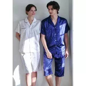 [비너스](신세계 사우스시티)구김없는 실크필 곰나염 커플파자마(VPA4536MVPA4536W)