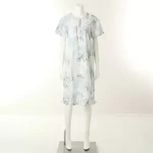 [비너스](의정부점)고밀도 면 아사 소재 시원한 잎사귀 프린트가 어우러진 여름 원피스(VGN4532)