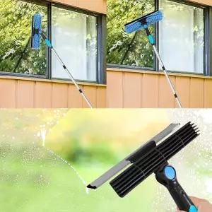 간판 청소 유리창 닦이 창문 외벽 청소도구 장대 건물 상가 점포 어닝 유리 물기제거 스퀴지 걸레 밀대 봉