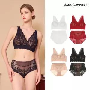상콤플렉스 풀커버 레이스 브라 4세트 패키지