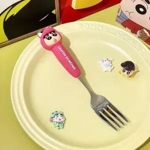 짱구 피규어 포크-핫핑크 숟가락 스푼포크 스푼포크세트 피규어포크 피규어숟가락