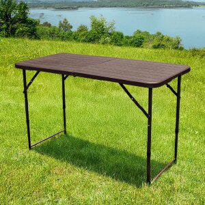 [공간미가구]아웃라이프 1200 2단 테이블 간이 커피숍 휴대용 인테리어 브로몰딩 야외 접이식