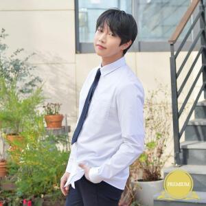 [ME0L067P_52GW]프리미엄 남성 화이트셔츠(파랑체크)~6XL