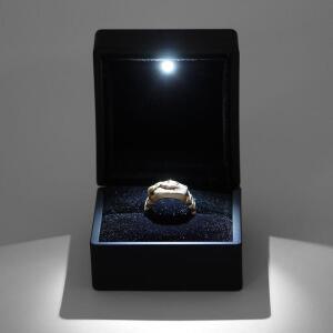 LED 쥬얼유행리 반지 케이스 블랙 선물박스 반지보관함