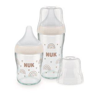 [누크] 퍼펙트매치 유리젖병 120/230ml (젖꼭지포함)