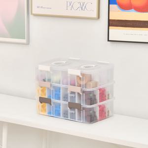 플라팜 레고 장난감 정리함 (칸막이포함) 3호, 3단, 믹스컬러, 1개