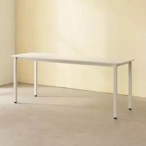 [필웰]DK9956 스틸프레임 라운드 심플 책상1800x800-DVX