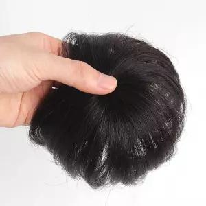 탑커버 정수리 부분가발(블랙) / 인모 정수리가발