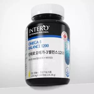 인테로 오메가3 밸런스 1200 DHA EPA 혈행개선 (180캡슐 6개월분)
