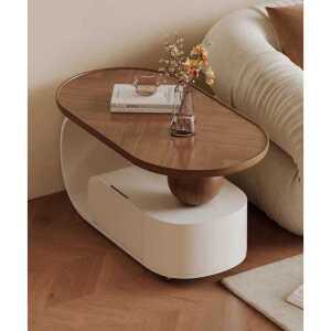 소파 사이드 테이블 타원형 노르딕 우드 협탁 와비사비