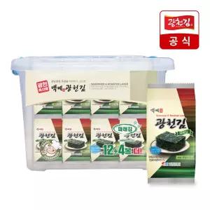 [광천김] 백제 파래 도시락김 4g x 32봉 + 리빙박스
