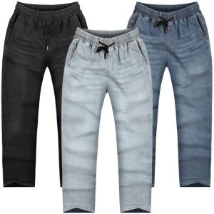 남자 밴딩 청바지 일자 스판 연청 중청 흑청 봄 여름 가을 블랙진 빅사이즈 남성 데님팬츠 28~36