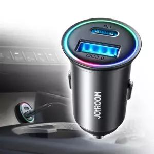 에어그립 조이룸 풀메탈 미니 차량용 초고속 2포트 시거잭 충전기 60W USB C타입