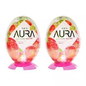 엘지 아우라 에코 방향제 빅에그 피치향 440ml 2개 탈취제 복숭아