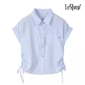 [롯데백화점]르샵 옆 셔링 스트라이프 반팔 셔츠 (BP4BL036A)