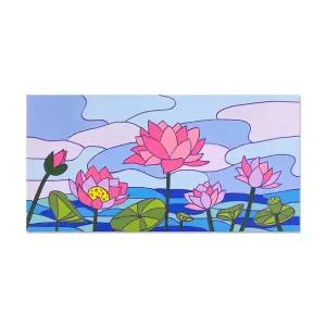 사무실 개업선물 연꽃그림 미술작품 원화 인테리어액자