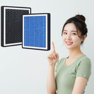 현대 더 뉴 그랜저 자동차 차량용 프리미엄 활성탄 헤파필터 에어컨필터