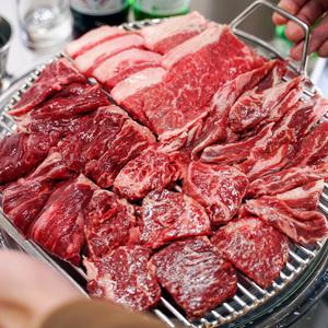 [맛춤상회] 갓성비 실속 소고기모둠 갈비살+토시살+부채살+우삼겹 총 800g