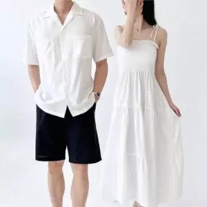 [오노마] ONM 해외여행 커플룩 셋업 롱 원피스 세미 웨딩 드레스  18858298)