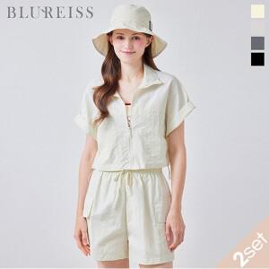 [블루레이스] [2SET]롤업 아노락 점퍼+밴딩 3부 팬츠_B5M3JP1411