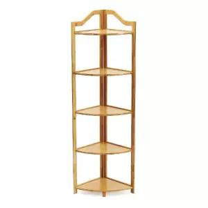 대나무 5단 선반 내추럴 거실 조립식 코너 모서리 (WFHRX1I)