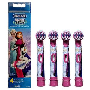 오랄비 스테이지스파워 키즈 EB10-4 1팩(4개) 겨울왕국1 안나 엘사 올라프 전동칫솔모