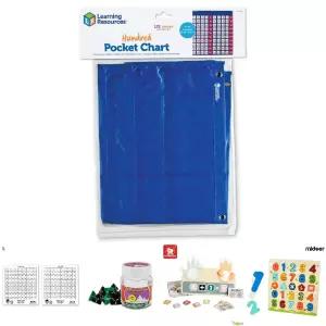 (러닝리소스) 100 수 배열판 포켓 차트 LER2208/숫자/교구/게임/수학만들기/큐브/셈판/어린이/학습/완구/