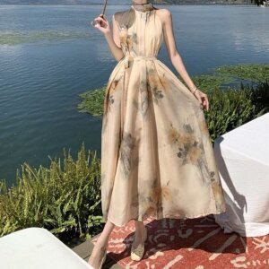 고품질 코코비치 여름 원피스 빅사이즈 롱 룩 비치 휴양지 휴양지룩 비치원피스 동남아여행룩 (WFHTDIG)